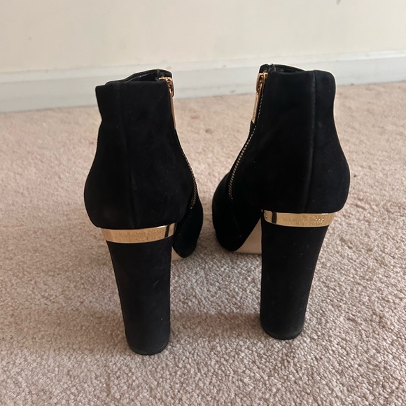 Michael Kors Women's Haven Boots Block Heel Hidden Platform Black Suede Sz 8.5 M - Picture 3 of 9